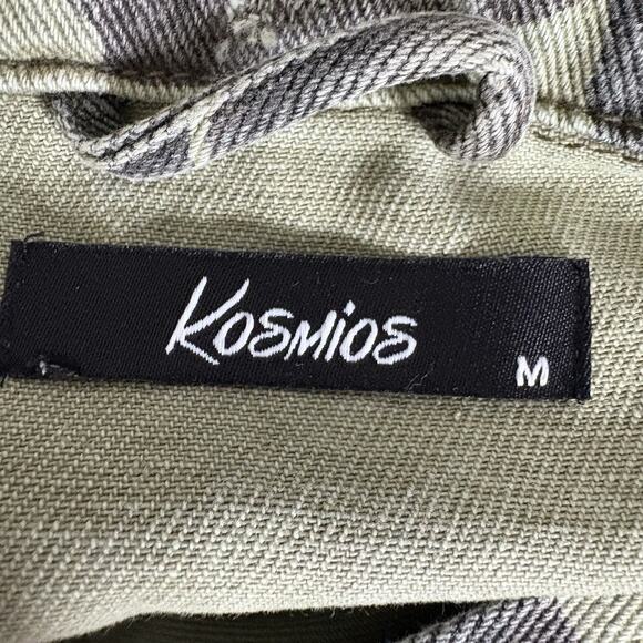 Kosmios Size M Long Jacket Camo Denim Jean Cotton Midi Ripped Distressed - Picture 5 of 6